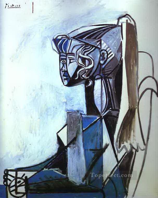 シルベットの肖像 パブロ・ピカソ 1954年油絵